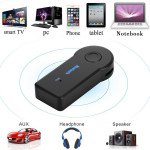 Bluetooth Receiver for Car, Aux Bluetooth Car Adapter 5.0 for Wired Speakers/ Headphones/ Home Music Streaming Stereo (Black)